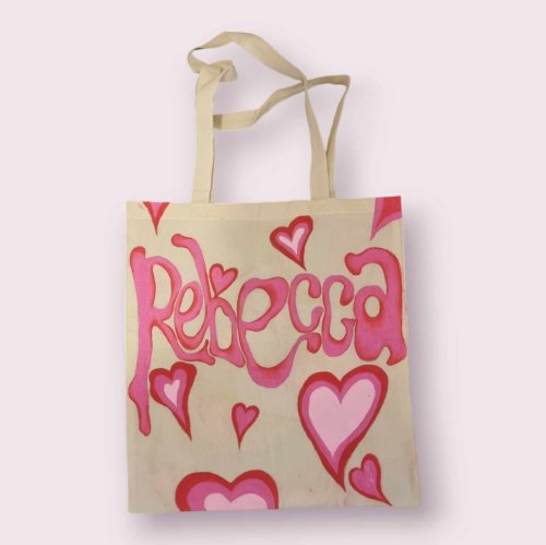 Personalised Heart Tote Bag
